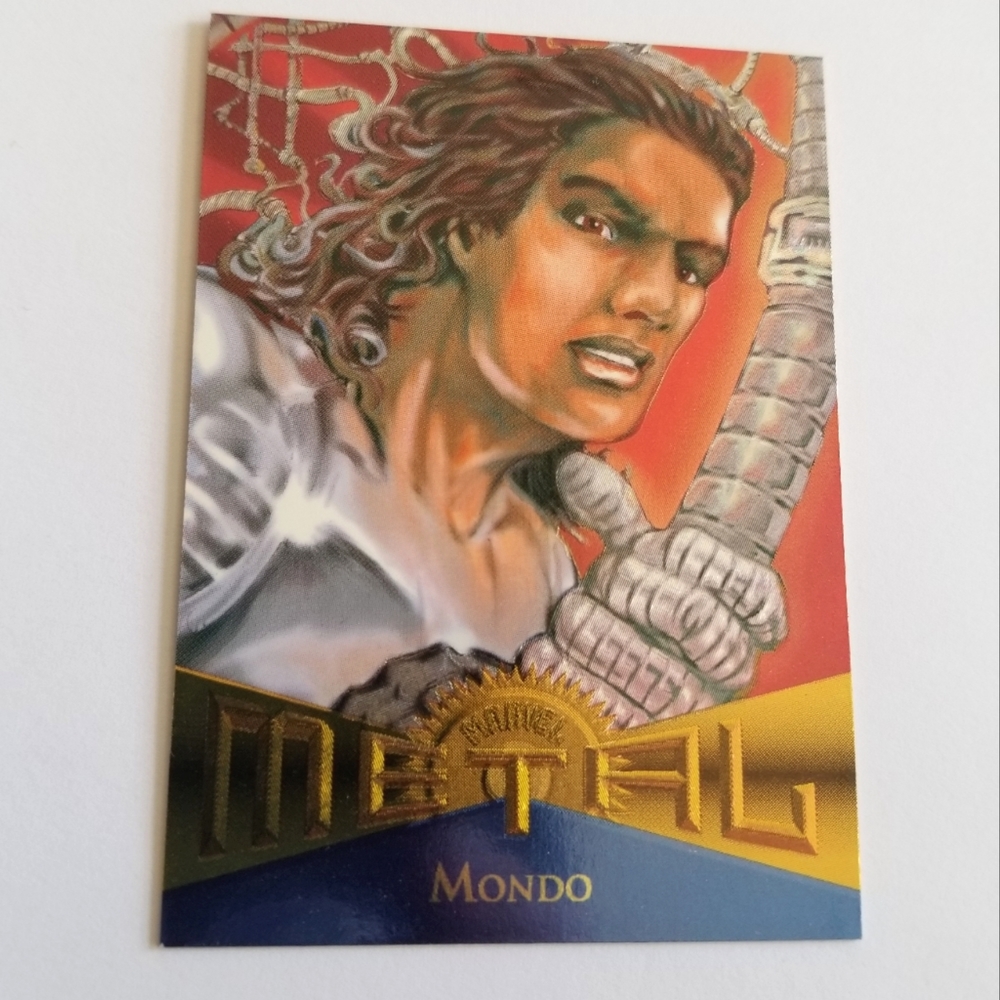 Vintage Marvel Metal trading card from 1995Mondo card #105